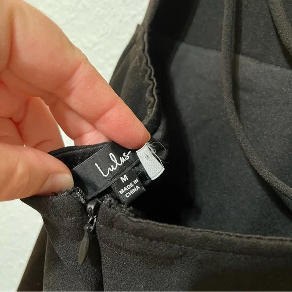 Lulu’s All This Allure Black Strappy Backless Mermaid Evening Maxi Dress M EUC - Picture 7 of 7